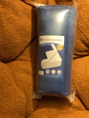 Sherpa Fleece Blanket - Blue